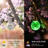 imageSolpex Hanging Solar Lights Outdoor 8 Pack Decorative Cracked Glass Ball Light Solar Powered Waterproof Globe Lighting Hanging Globe Solar Lights for Garden Yard Patio Lawn Flower BedColor Changing