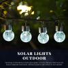 imageSolpex Hanging Solar Lights Outdoor 8 Pack Decorative Cracked Glass Ball Light Solar Powered Waterproof Globe Lighting Hanging Globe Solar Lights for Garden Yard Patio Lawn Flower BedCold White