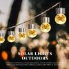 imageSolpex Hanging Solar Lights Outdoor 8 Pack Decorative Cracked Glass Ball Light Solar Powered Waterproof Globe Lighting Hanging Globe Solar Lights for Garden Yard Patio Lawn Flower BedWarm White
