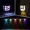imageSolpex Solar Deck LightsSolar Fence Lights 2 Modes Christmas Decoration LightsUnique Pattern Waterproof Automatic Outside Deck Patio Stairs Yard Steps Path ampamp Driveway RGB ampamp Black 8PackSOLAR DECK LIGHT