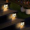 imageSolpex Solar Deck LightsSolar Fence Lights 2 Modes Christmas Decoration LightsUnique Pattern Waterproof Automatic Outside Deck Patio Stairs Yard Steps Path ampamp Driveway RGB ampamp Black 8PackSOLAR DECK LIGHT