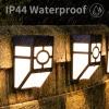 imageSolpex Solar Deck LightsSolar Fence Lights 2 Modes Christmas Decoration LightsUnique Pattern Waterproof Automatic Outside Deck Patio Stairs Yard Steps Path ampamp Driveway RGB ampamp Black 8PackSOLAR DECK LIGHT