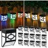 imageSolpex Solar Deck LightsSolar Fence Lights 2 Modes Christmas Decoration LightsUnique Pattern Waterproof Automatic Outside Deck Patio Stairs Yard Steps Path ampamp Driveway RGB ampamp Black 8PackSOLAR DECK LIGHT