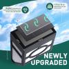 imageSolpex Solar Deck LightsSolar Fence Lights 2 Modes Christmas Decoration LightsUnique Pattern Waterproof Automatic Outside Deck Patio Stairs Yard Steps Path ampamp Driveway RGB ampamp Black 8PackSOLAR DECK LIGHT