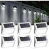 imageSOLPEX Solar Fence Lights 12 Pack Solar Powered Deck Lights Outdoor Waterproof4 LEDs Solar Step Lighting for Stair Stairway Patio Porch Pathway Walkway Garden Cold WhiteCold White