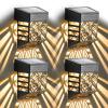 imageSOLPEX Solar Fence Lights Solar Deck Lights 8 Pack LED Waterproof Outdoor Wall Lights Christmas Halloween Decoration forDeck Patio Stairs Yard Steps Wall Path ampamp Driveway
