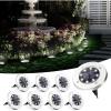 imageSOLPEX Solar Ground Lights 8 Pack Solar Lights Outdoor Waterproof 8 LED Solar Powered Landscape Lighting for Garden Yard Patio Pathway Driveway Walkway Cool WhiteWhite