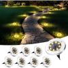 imageSOLPEX Solar Lights Outdoor Waterproof 12 Pack Solar Ground Lights Solar Garden Lights Landscape Lighting for Pathway Driveway Patio Backyard Walkway Cool WhiteWarm White
