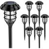imageSOLPEX Solar Lights for Outside Solar Outdoor Pathway Garden Lights Waterproof Solar Powered Landscape Lighting for Yard Garden Pathway Patio Porch Walkway Driveway 8 PackCold WhiteCold White