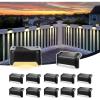 imageSolar Deck Lights Outdoor 16 Pack Solars Step Light Waterproof Led Solar Lights for Outdoor Stairs Step Fence Yard Patio and PathwayWarm WhiteBlack