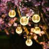 imageSolpex Hanging Solar Lights Outdoor 8 Pack Decorative Cracked Glass Ball Light Solar Powered Waterproof Globe Lighting Hanging Globe Solar Lights for Garden Yard Patio Lawn Flower BedWarm White