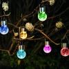 imageSolpex Hanging Solar Lights Outdoor 8 Pack Decorative Cracked Glass Ball Light Solar Powered Waterproof Globe Lighting Hanging Globe Solar Lights for Garden Yard Patio Lawn Flower BedColor Changing