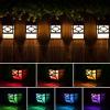 imageSolpex Solar Deck LightsSolar Fence Lights 2 Modes Christmas Decoration LightsUnique Pattern Waterproof Automatic Outside Deck Patio Stairs Yard Steps Path ampamp Driveway RGB ampamp Black 8PackSOLAR DECK LIGHT