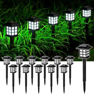 imageSOLPEX 16 Pack Solar Path Lights  Outdoor Garden Yard ampamp Landscape Warm WhiteCold White