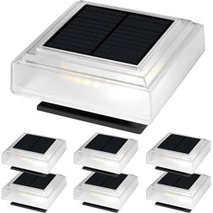 imageSOLPEX Solar Outdoor Lights  25 Lumens 30 LED 6 Pack Warm White for Fence Deck or Patio