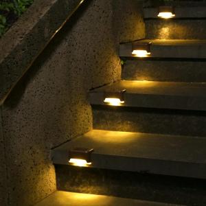imageSolar Deck Lights Outdoor 16 Pack Solars Step Light Waterproof Led Solar Lights for Outdoor Stairs Step Fence Yard Patio and PathwayWarm WhiteBrown