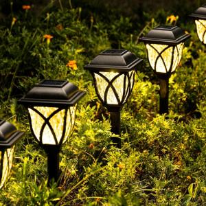 imageSolpex Solar Pathway Lights Outdoor LED Solar Garden Lights Waterproof Solar Landscape Lights for Lawn Patio Yard Garden Walkway 6 Pack