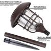 imageSOLPEX 4 Pack Solar Outdoor Lights Glass and Metal Path Lights High Lumen Output per LED for Landscape Lawn Patio Yard Garden