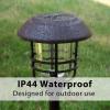 imageSOLPEX 4 Pack Solar Outdoor Lights Glass and Metal Path Lights High Lumen Output per LED for Landscape Lawn Patio Yard Garden