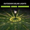 imageSOLPEX 4 Pack Solar Outdoor Lights Glass and Metal Path Lights High Lumen Output per LED for Landscape Lawn Patio Yard Garden