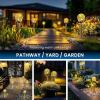 imageSOLPEX Solar Garden Lights Outdoor 3 Pack MultiColor ChangingampampWhite 2 Modes Solar Powered Glass Ball Garden Lights Waterproof for Patio DecorationWarm White