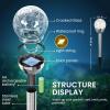 imageSOLPEX Solar Garden Lights Outdoor 3 Pack MultiColor ChangingampampWhite 2 Modes Solar Powered Glass Ball Garden Lights Waterproof for Patio DecorationWarm White