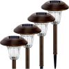 imageSOLPEX Solar Path Lights 4 Pack High Lumen Solar Garden Lights Solar Powered Waterproof Pathway Lights Automatic Led Warm White Solar Yard Lights for Driveway Walkway Landscape Lawn