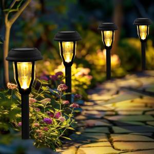 imageSOLPEX 8 Pack Solar Pathway Lights Solar Path Lights Waterproof Solar Garden Lights Outdoor for Garden Yard Pathway Landscape Walkway and Driveway Warm White8 Pack