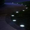 imageSOLPEX Solar Ground Lights 4 Pack Solar Lights Outdoor Waterproof 8 LED Solar Powered Landscape Lighting for Garden Yard Patio Pathway Driveway Walkway Cool White