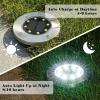 imageSOLPEX Solar Ground Lights 4 Pack Solar Lights Outdoor Waterproof 8 LED Solar Powered Landscape Lighting for Garden Yard Patio Pathway Driveway Walkway Cool White