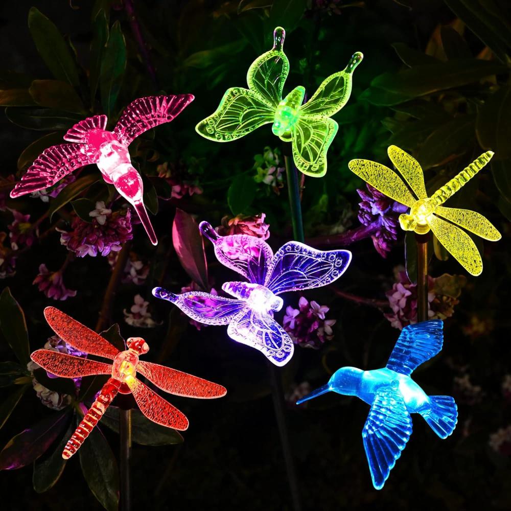 image:imageSOLPEX Solar Garden Lights 3 Pack Solar Butterfly Lights Yard Decorations MultiColor Changing LED Bird Light Stakes Yard Light for Garden Patio amp Lawn6