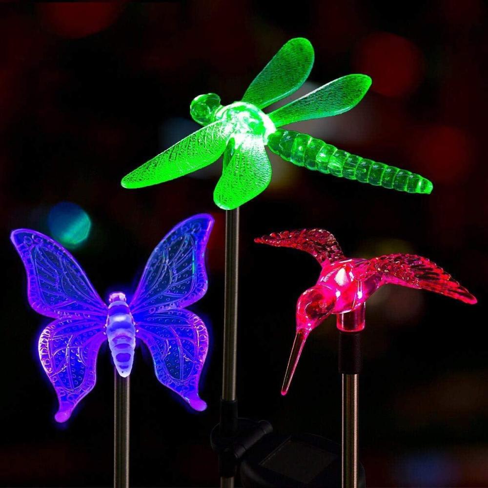 image:imageSOLPEX Solar Garden Lights 3 Pack Solar Butterfly Lights Yard Decorations MultiColor Changing LED Bird Light Stakes Yard Light for Garden Patio amp Lawn3