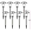 image:imageSOLPEX 8 Pack Solar Garden Lights Solar Lights Outdoor Waterproof Glass Stainless Steel Automatic Outdoor Solar Lights for Yard Lawn Patio Garden Path Walkway or DrivewayWarm White