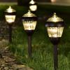 image:imageSolpex Outdoor Solar Path Lights Glass and Powder Coated Cast Aluminum Metal 2 Bright LEDs per Light 6 Lumens Output per LED Easy No Wire Installation Waterproof Bronze