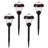 image:imageSolpex Outdoor Solar Path Lights Glass and Powder Coated Cast Aluminum Metal 2 Bright LEDs per Light 6 Lumens Output per LED Easy No Wire Installation Waterproof Bronze