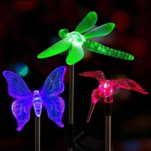 image:imageSOLPEX Solar Garden Lights 3 Pack Solar Butterfly Lights Yard Decorations MultiColor Changing LED Bird Light Stakes Yard Light for Garden Patio amp Lawn3