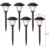 image:imageSOLPEX Solar Pathway Lights Outdoor 6 Pack Solar Powered Garden Lights Automatic Glass Metal Waterproof Solar Landscape Lights for Landscape Lawn Pathway Walkway and DrivewayWarm White
